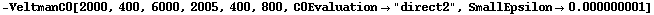 -VeltmanC0[2000, 400, 6000, 2005, 400, 800, C0Evaluation -> "direct2", SmallEpsilon -> 0.000000001]