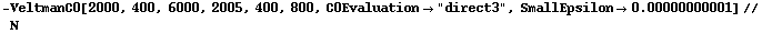 -VeltmanC0[2000, 400, 6000, 2005, 400, 800, C0Evaluation -> "direct3", SmallEpsilon -> 0.00000000001] // N