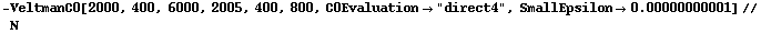 -VeltmanC0[2000, 400, 6000, 2005, 400, 800, C0Evaluation -> "direct4", SmallEpsilon -> 0.00000000001] // N