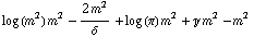 log (m^2) m^2 - (2 m^2)/δ + log (π) m^2 + �J m^2 - m^2