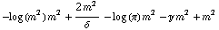 -log (m^2) m^2 + (2 m^2)/δ - log (π) m^2 - �J m^2 + m^2