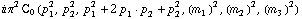 i π^2 C _ 0  ( p _ 1^2 ,  p _ 2^2 ,  p _ 1^2 + 2 p _ 1  &middot;  p _ 2 + p _ 2^2 ,  (m _ 1^(�   ))^2 ,  (m _ 2^(�   ))^2 ,  (m _ 3^(�   ))^2 )