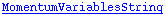 MomentumVariablesString