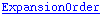 ExpansionOrder
