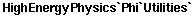 HighEnergyPhysics`Phi`Utilities`