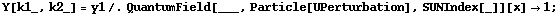 Y[k1_, k2_] = y1 /. QuantumField[___, Particle[UPerturbation], SUNIndex[_]][x] -> 1 ;
