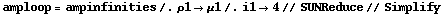 amploop = ampinfinities /. ρ1 -> μ1 /. i1 -> 4 // SUNReduce // Simplify