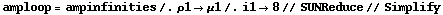 amploop = ampinfinities /. ρ1 -> μ1 /. i1 -> 8 // SUNReduce // Simplify
