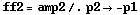 ff2 = amp2 /. p2 -> -p1