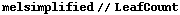melsimplified // LeafCount