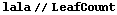 lala // LeafCount