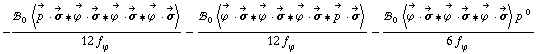 -(!, _ 0^(  ) < Overscript[p^( ), ->] &middot; Overscript[σ, ->] '6 Overscript[ϕ^( ), ->] &middot; Overscript[σ, ->] '6 Overscript[ϕ^( ), ->] &middot; Overscript[σ, ->] '6 Overscript[ϕ^( ), ->] &middot; Overscript[σ, ->] >)/(12 f _ ϕ^(�   )) - (!, _ 0^(  ) < Overscript[ϕ^( ), ->] &middot; Overscript[σ, ->] '6 Overscript[ϕ^( ), ->] &middot; Overscript[σ, ->] '6 Overscript[ϕ^( ), ->] &middot; Overscript[σ, ->] '6 Overscript[p^( ), ->] &middot; Overscript[σ, ->] >)/(12 f _ ϕ^(�   )) - (!, _ 0^(  ) < Overscript[ϕ^( ), ->] &middot; Overscript[σ, ->] '6 Overscript[ϕ^( ), ->] &middot; Overscript[σ, ->] '6 Overscript[ϕ^( ), ->] &middot; Overscript[σ, ->] > p^( )^0)/(6 f _ ϕ^(�   ))