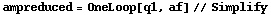 ampreduced = OneLoop[q1, af] // Simplify