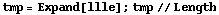 tmp = Expand[llle] ; tmp // Length