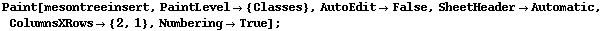 Paint[mesontreeinsert, PaintLevel -> {Classes}, AutoEdit -> False, SheetHeader -> Automatic, ColumnsXRows -> {2, 1}, Numbering -> True] ;