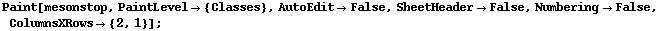 Paint[mesonstop, PaintLevel -> {Classes}, AutoEdit -> False, SheetHeader -> False, Numbering -> False, ColumnsXRows -> {2, 1}] ;