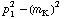 p _ 1^2 - (m _ K^(�   ))^2
