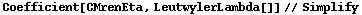 Coefficient[CMrenEta, LeutwylerLambda[]] // Simplify