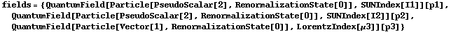 fields = {QuantumField[Particle[PseudoScalar[2], RenormalizationState[0]], SUNIndex[I1]][p1], QuantumField[Particle[PseudoScalar[2], RenormalizationState[0]], SUNIndex[I2]][p2], QuantumField[Particle[Vector[1], RenormalizationState[0]], LorentzIndex[μ3]][p3]}