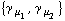 {γ^( ) _ μ _ 1, γ^( ) _ μ _ 2}