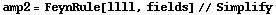amp2 = FeynRule[llll, fields] // Simplify