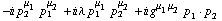 -i p _ 2^μ _ 1 p _ 1^μ _ 2 + i λ p _ 1^μ _ 1 p _ 2^μ _ 2 + i g^(μ _ 1  μ _ 2) p _ 1  &middot;  p _ 2