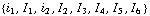 {i _ 1, I _ 1, i _ 2, I _ 2, I _ 3, I _ 4, I _ 5, I _ 6}