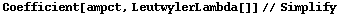 Coefficient[ampct, LeutwylerLambda[]] // Simplify