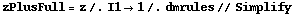 zPlusFull = z /. I1 -> 1 /. dmrules // Simplify