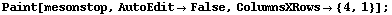 Paint[mesonstop, AutoEdit -> False, ColumnsXRows -> {4, 1}] ;