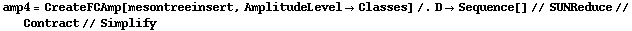 amp4 = CreateFCAmp[mesontreeinsert, AmplitudeLevel -> Classes] /. D -> Sequence[] // SUNReduce // Contract // Simplify