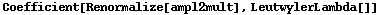 Coefficient[Renormalize[ampl2mult], LeutwylerLambda[]]
