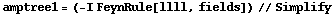 amptree1 = (-I FeynRule[llll, fields]) // Simplify