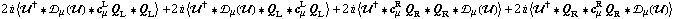 2 i < ��^† '6 �s _ μ(��) '6 c _ μ^L Q _ L '6 Q _ L > + 2 i < ��^† '6 �s _ μ(��) '6 Q _ L '6 c _ μ^L Q _ L > + 2 i < ��^† '6 c _ μ^R Q _ R '6 Q _ R '6 �s _ μ(��) > + 2 i < ��^† '6 Q _ R '6 c _ μ^R Q _ R '6 �s _ μ(��) >