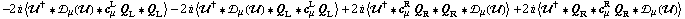 -2 i < ��^† '6 �s _ μ(��) '6 c _ μ^L Q _ L '6 Q _ L > - 2 i < ��^† '6 �s _ μ(��) '6 Q _ L '6 c _ μ^L Q _ L > + 2 i < ��^† '6 c _ μ^R Q _ R '6 Q _ R '6 �s _ μ(��) > + 2 i < ��^† '6 Q _ R '6 c _ μ^R Q _ R '6 �s _ μ(��) >