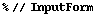 % // InputForm