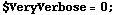 $VeryVerbose = 0 ;