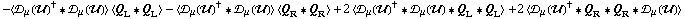 -< �s _ μ(��)^† '6 �s _ μ(��) > < Q _ L '6 Q _ L > - < �s _ μ(��)^† '6 �s _ μ(��) > < Q _ R '6 Q _ R > + 2 < �s _ μ(��)^† '6 �s _ μ(��) '6 Q _ L '6 Q _ L > + 2 < �s _ μ(��)^† '6 Q _ R '6 Q _ R '6 �s _ μ(��) >