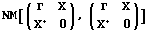 NM[(               ), (               )]     Γ   X         Γ   X       +                  +     X        0         X        0