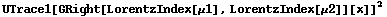 UTrace1[GRight[LorentzIndex[μ1], LorentzIndex[μ2]][x]]^2