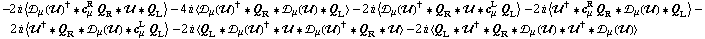 -2 i < �s _ μ(��)^† '6 c _ μ^R Q _ R '6 �� '6 Q _ L > - 4 i < �s _ μ(��)^† '6 Q _ R '6 �s _ μ(��) '6 Q _ L > - 2 i < �s _ μ(��)^† '6 Q _ R '6 �� '6 c _ μ^L Q _ L > - 2 i < ��^† '6 c _ μ^R Q _ R '6 �s _ μ(��) '6 Q _ L > - 2 i < ��^† '6 Q _ R '6 �s _ μ(��) '6 c _ μ^L Q _ L > - 2 i < Q _ L '6 �s _ μ(��)^† '6 �� '6 �s _ μ(��)^† '6 Q _ R '6 �� > - 2 i < Q _ L '6 ��^† '6 Q _ R '6 �s _ μ(��) '6 ��^† '6 �s _ μ(��) >