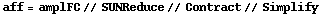 aff = amplFC // SUNReduce // Contract // Simplify