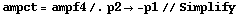 ampct = ampf4 /. p2 -> -p1 // Simplify