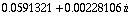 0.05913209317754852`  + 0.002281062463744635` i