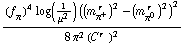 ((f _ π^(�   ))^4 log(1/μ^2) ((m _ π^+^(� r  ))^2 - (m _ π^0^(� r  ))^2)^2)/(8 π^2 (C^(r  ))^2)