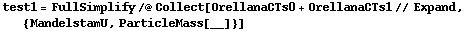 test1 = FullSimplify /@ Collect[OrellanaCTs0 + OrellanaCTs1 // Expand, {MandelstamU, ParticleMass[__]}]