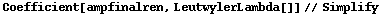 Coefficient[ampfinalren, LeutwylerLambda[]] // Simplify