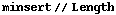 minsert // Length