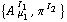 {A^( ) _ μ _ 1^I _ 1, π^( )^I _ 2}