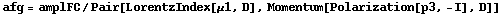 afg = amplFC/Pair[LorentzIndex[μ1, D], Momentum[Polarization[p3, -I], D]]
